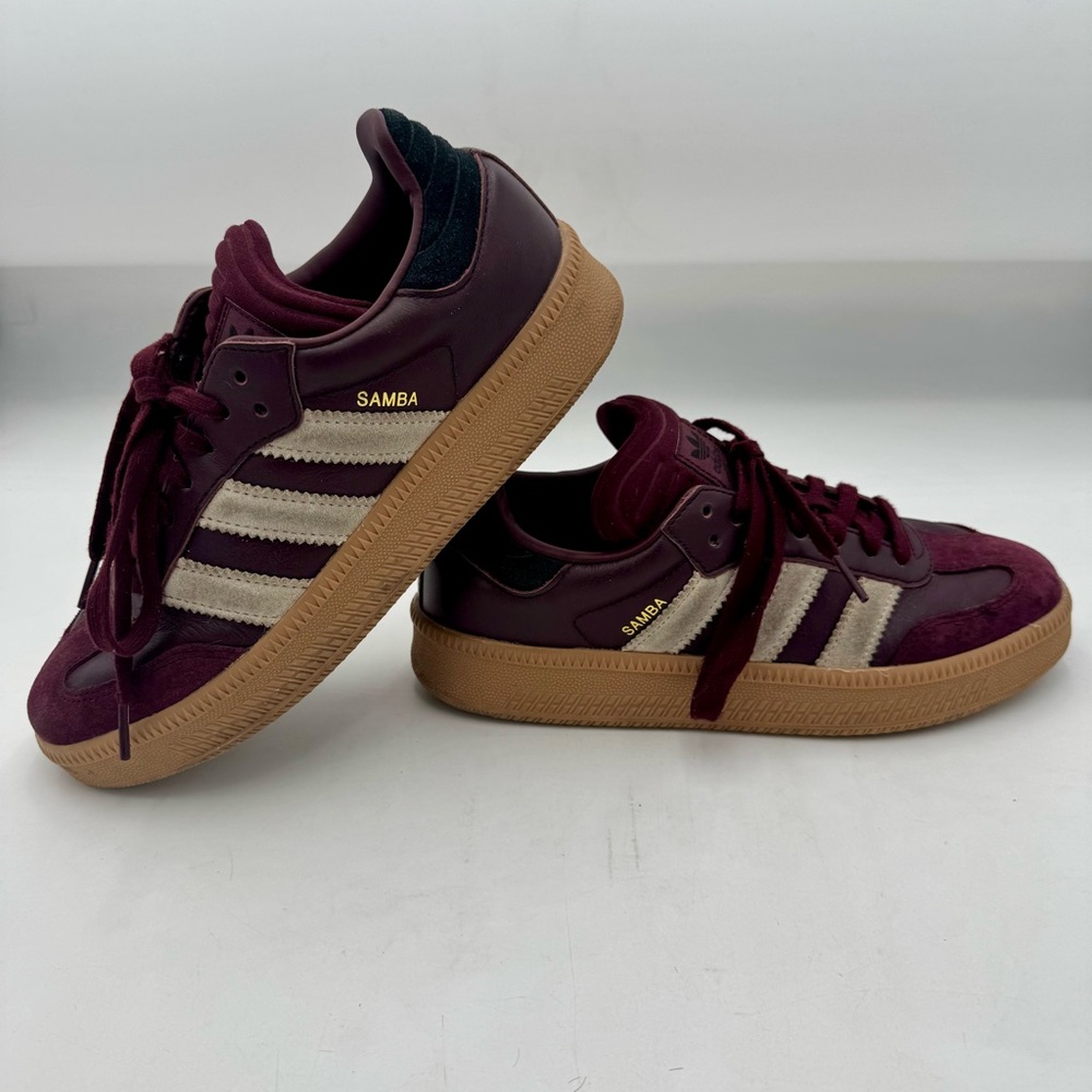 Adidas Samba XLG Men’s Sz 7.5/Womens 9 Maroon Wonder Beige Gum Shoes Sneakers